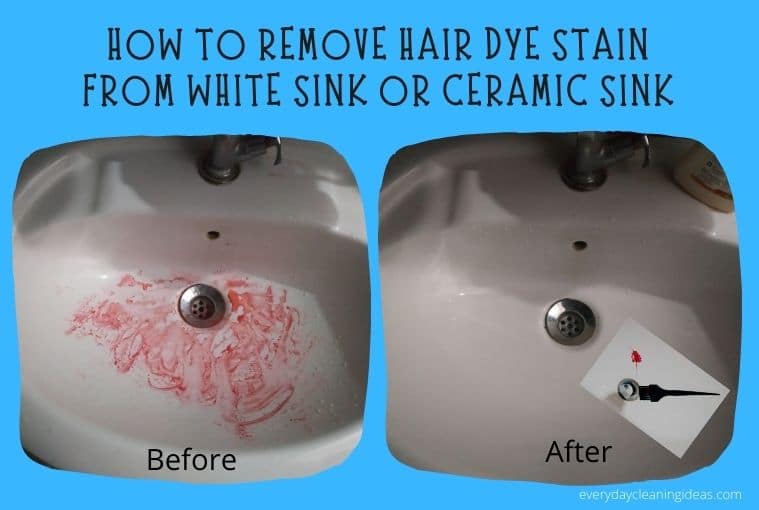 How to get rid of hair dye stains on sink